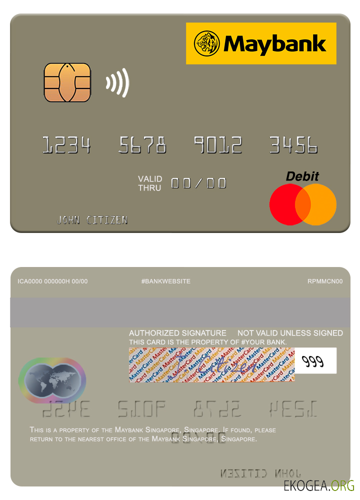 Singapour Maybank Singapour mastercard